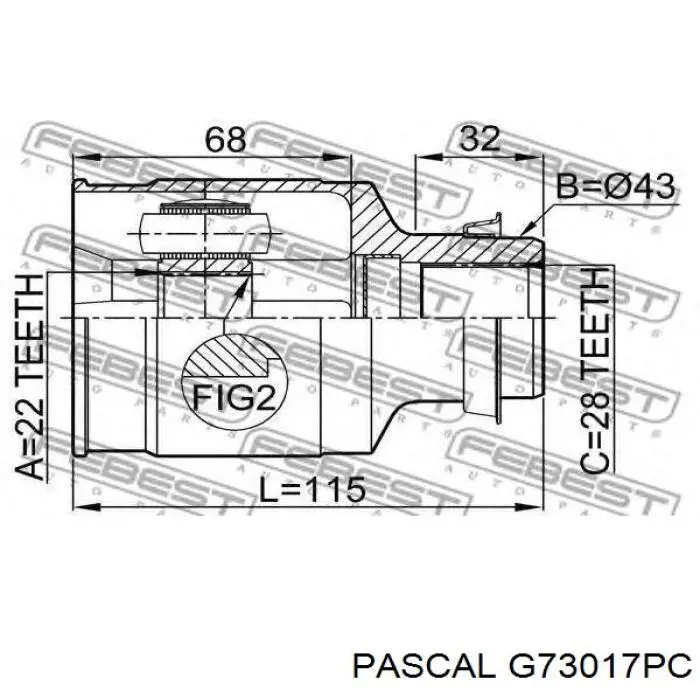Junta homocinética interna delantera derecha Mazda F06122520 precio, desde 50,15 EUR