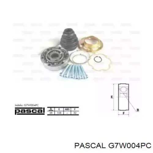 Junta homocinética interna delantera Pascal G7W004PC precio, desde 46,33 EUR