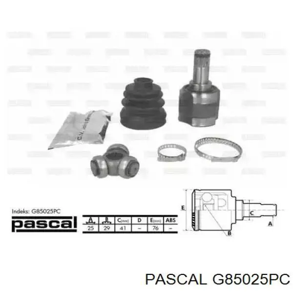 Comprar G85025PC Pascal Junta homocinética interna delantera derecha