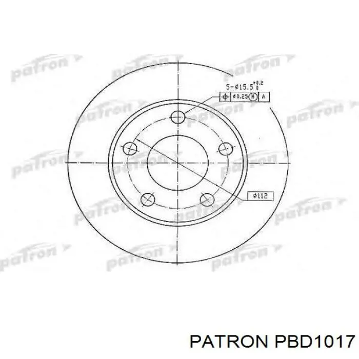 PBD1017 Patron freno de disco delantero