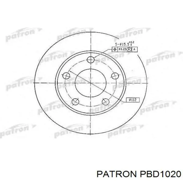 PBD1020 Patron disco de freno trasero