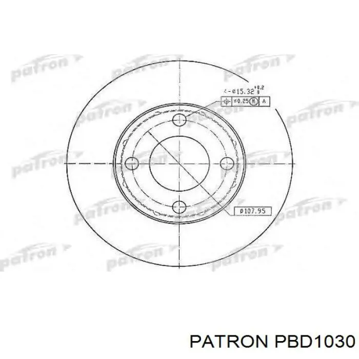 PBD1030 Patron disco de freno trasero