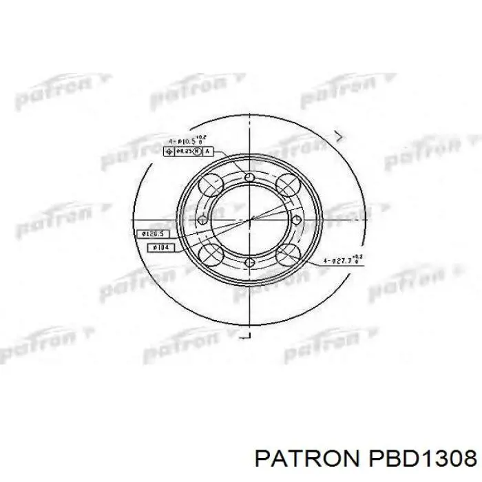 PBD1308 Patron disco de freno trasero