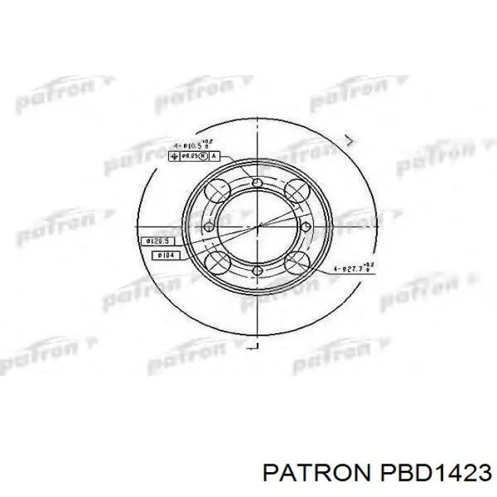 PBD1423 Patron freno de disco delantero