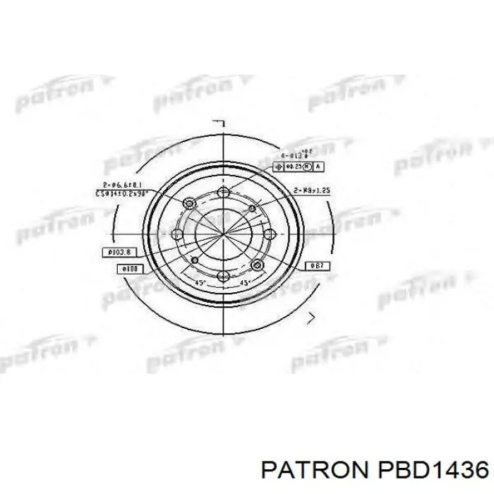 PBD1436 Patron freno de disco delantero