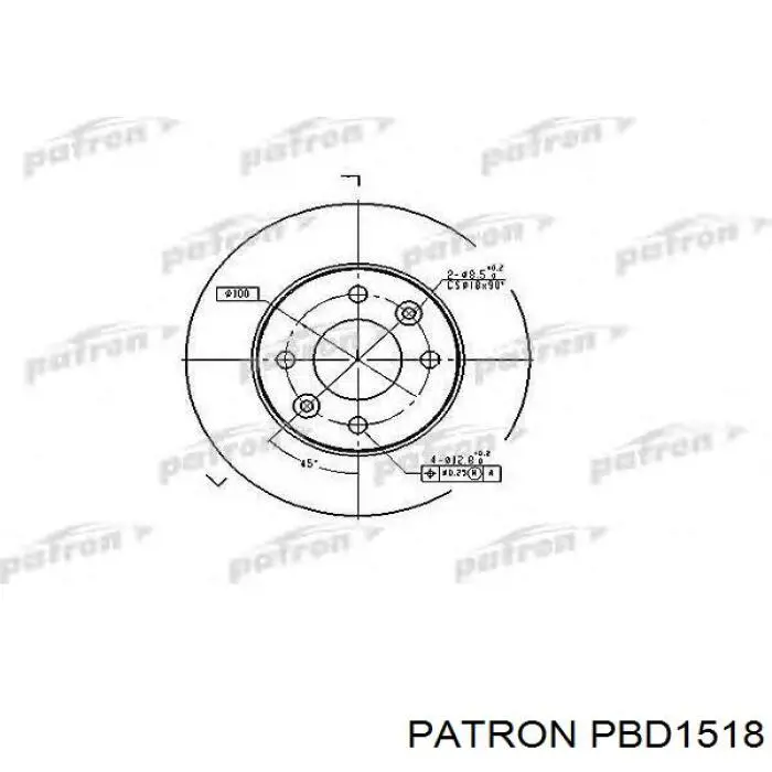 PBD1518 Patron freno de disco delantero