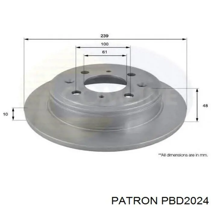 PBD2024 Patron freno de disco delantero