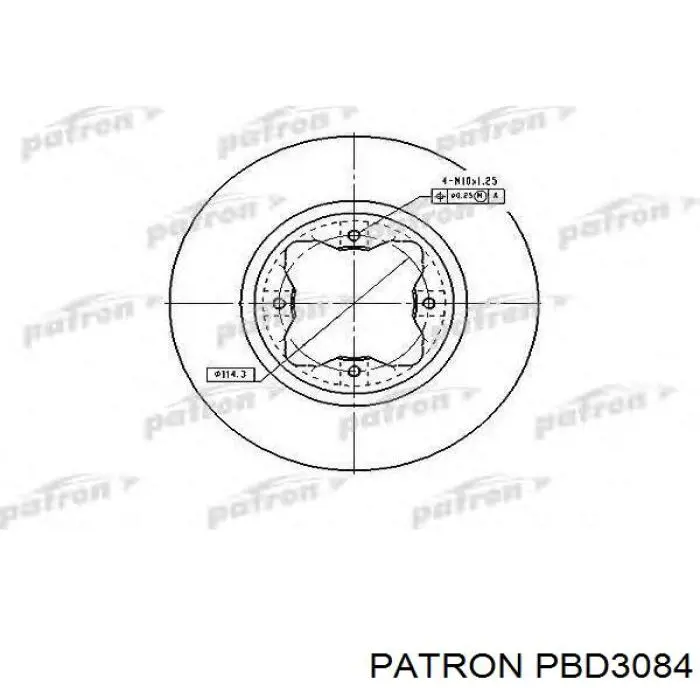 PBD3084 Patron freno de disco delantero