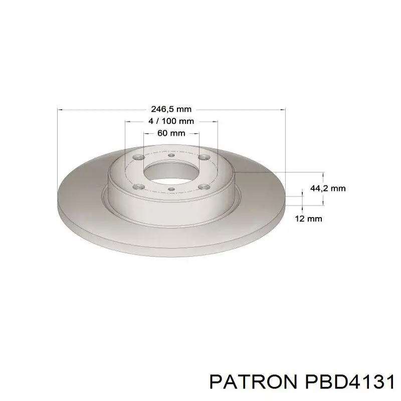 PBD4131 Patron freno de disco delantero