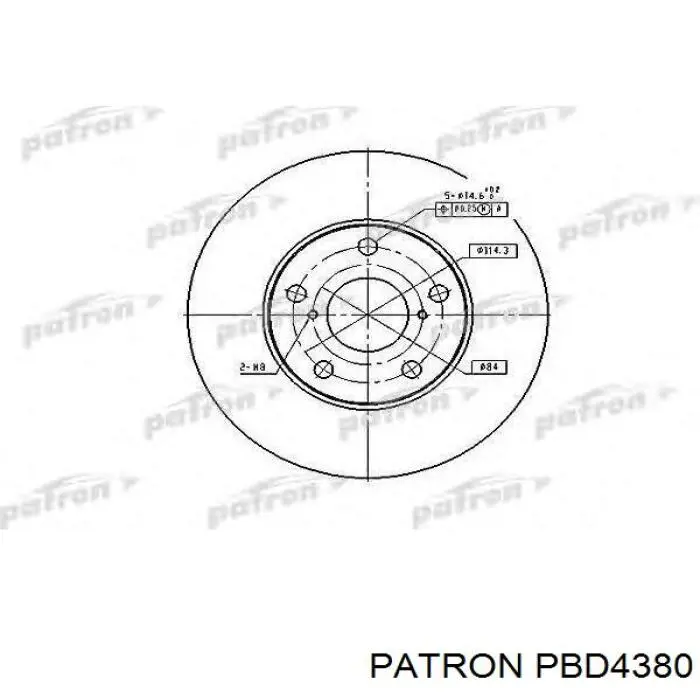 PBD4380 Patron disco de freno trasero