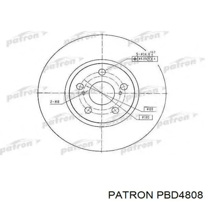 PBD4808 Patron freno de disco delantero