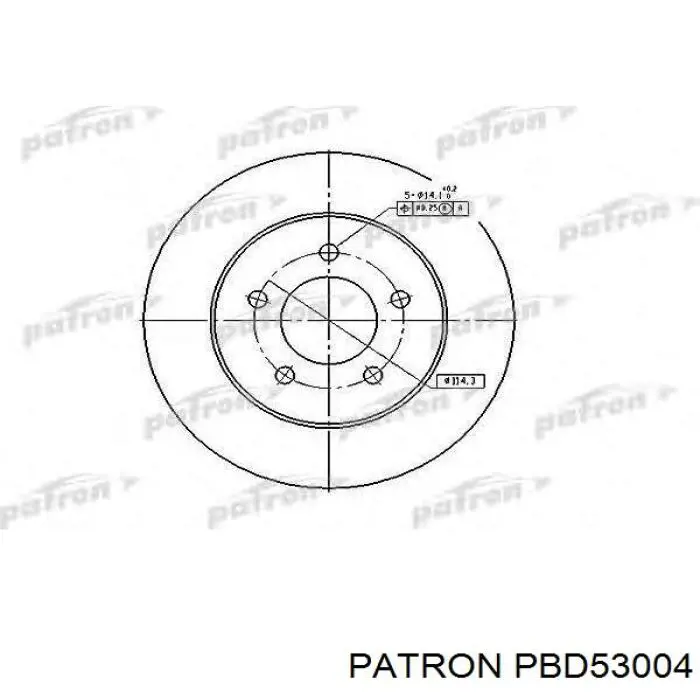 PBD53004 Patron freno de disco delantero