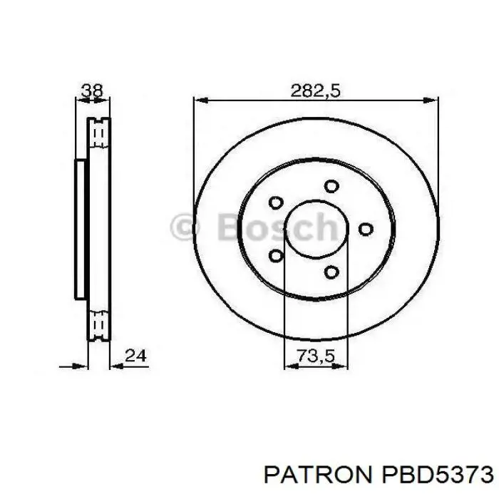 PBD5373 Patron freno de disco delantero