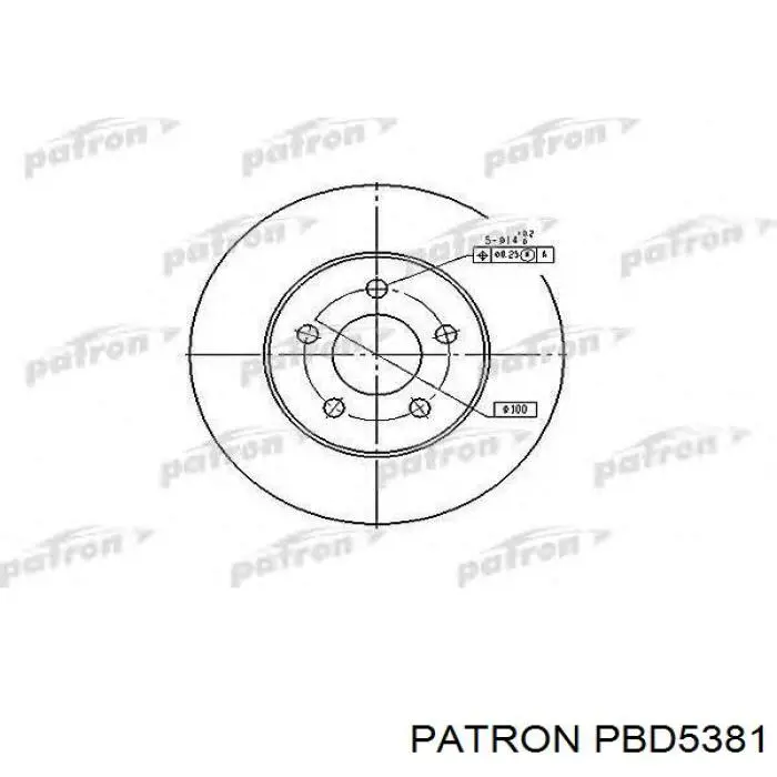 PBD5381 Patron freno de disco delantero