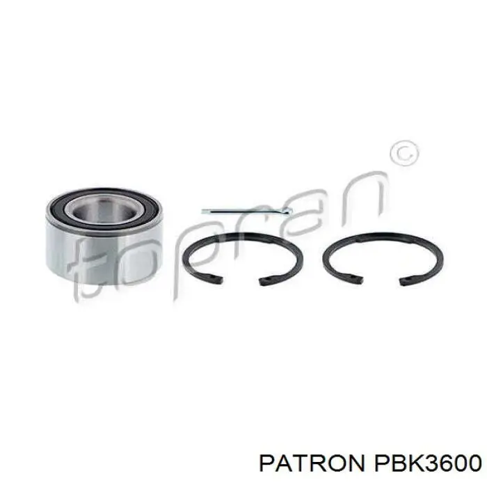 PBK3600 Patron cojinete de rueda delantero