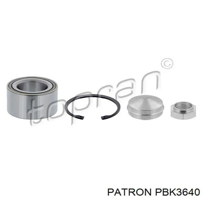 PBK3640 Patron cojinete de rueda delantero