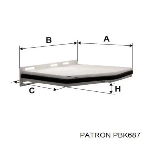 PBK687 Patron cojinete de rueda delantero