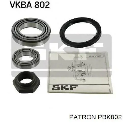 PBK802 Patron cojinete interno del cubo de la rueda delantera