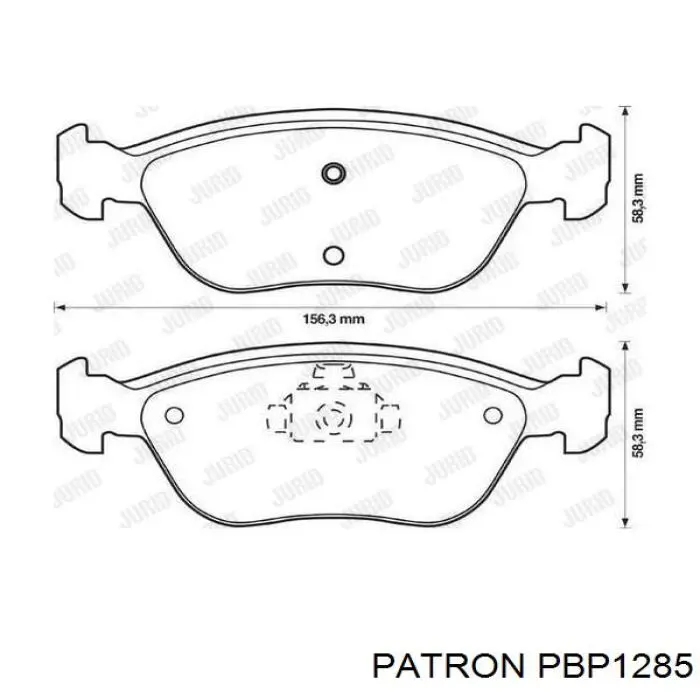 PBP1285 Patron pastillas de freno delanteras