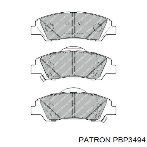 PBP3494 Patron pastillas de freno traseras