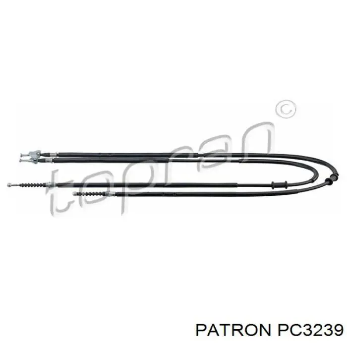 PC3239 Patron cable de freno de mano trasero derecho/izquierdo