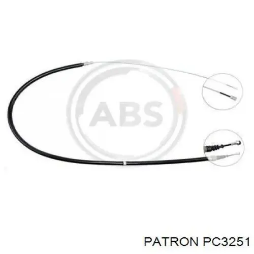 PC3251 Patron cable de freno de mano trasero derecho/izquierdo