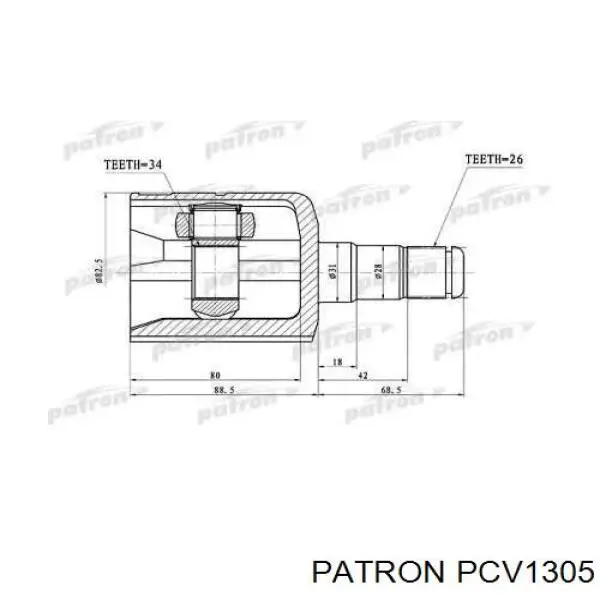 PCV1305 Patron junta homocinética interior delantera