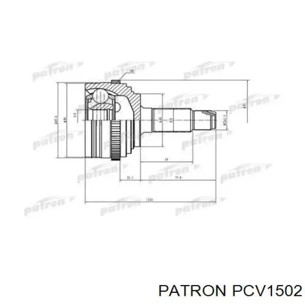 PCV1502 Patron junta homocinética exterior delantera