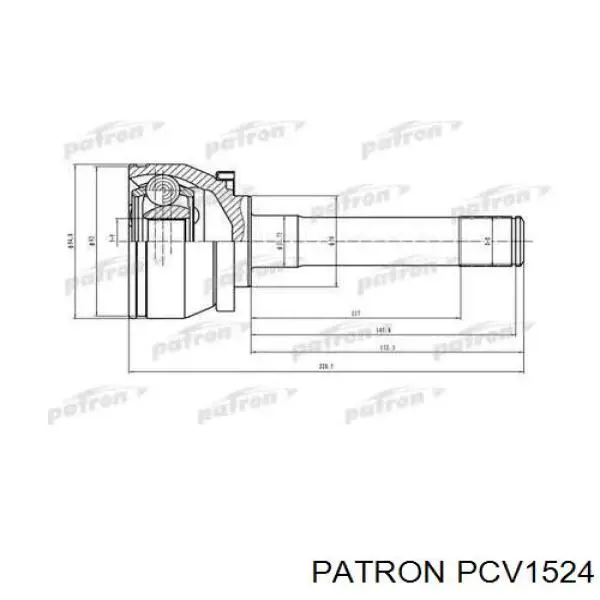 PCV1524 Patron junta homocinética exterior delantera