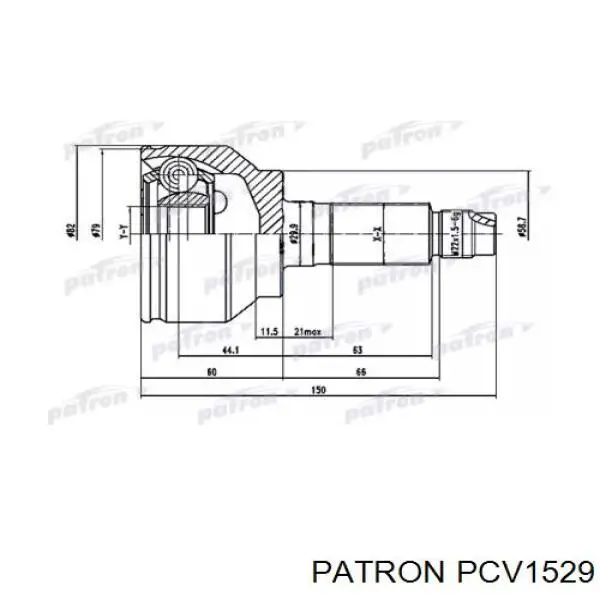 PCV1529 Patron junta homocinética exterior delantera