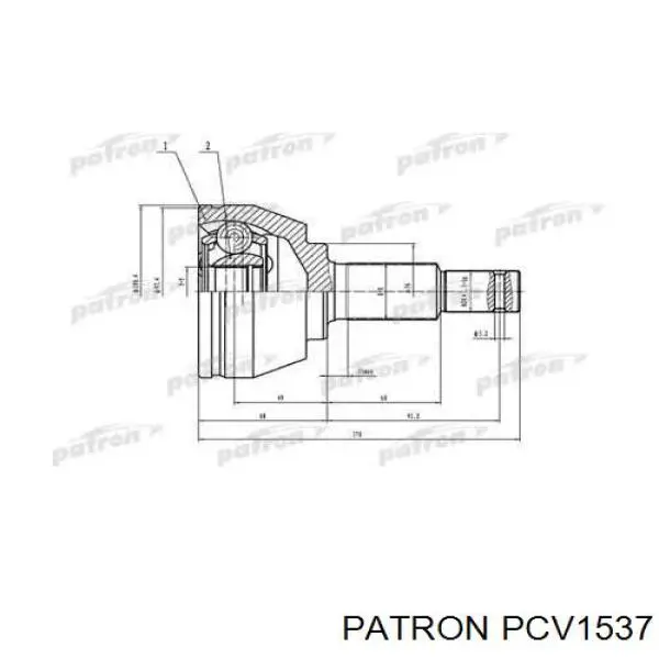 PCV1537 Patron junta homocinética exterior delantera