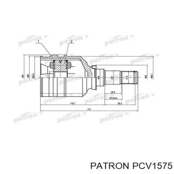 PCV1575 Patron junta homocinética interior delantera