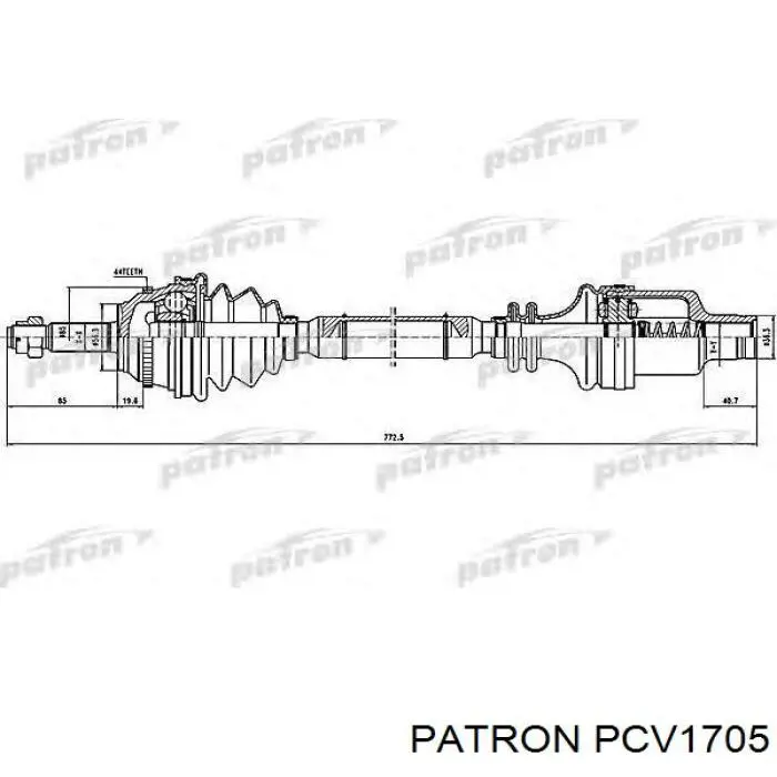 PCV1705 Patron junta homocinética exterior delantera