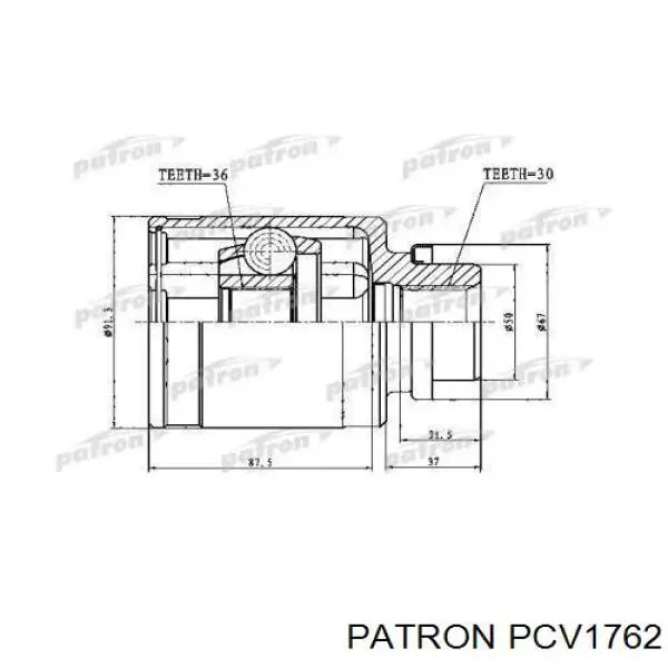 PCV1762 Patron junta homocinética interior delantera derecha