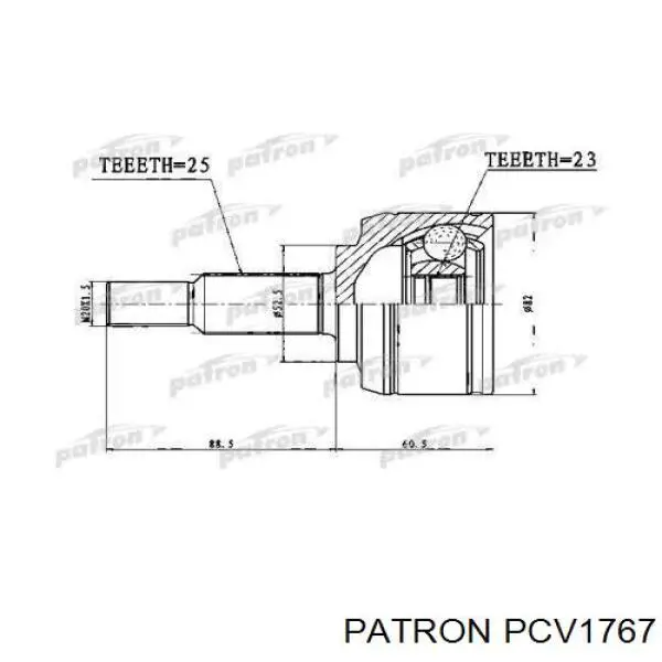 PCV1767 Patron junta homocinética exterior delantera