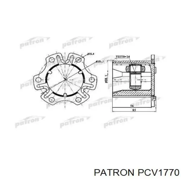 PCV1770 Patron junta homocinética interior delantera