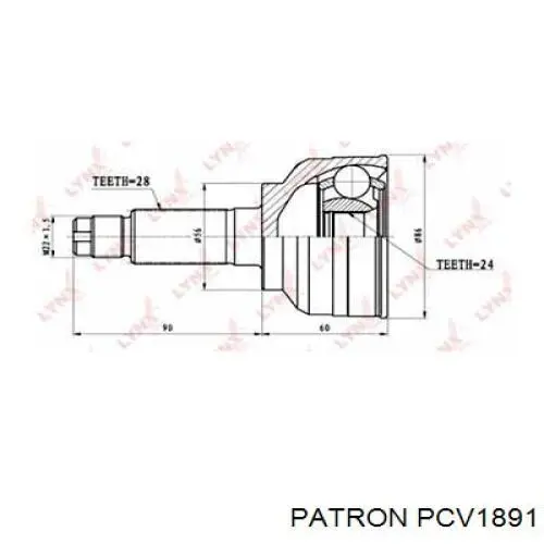 PCV1891 Patron junta homocinética exterior delantera