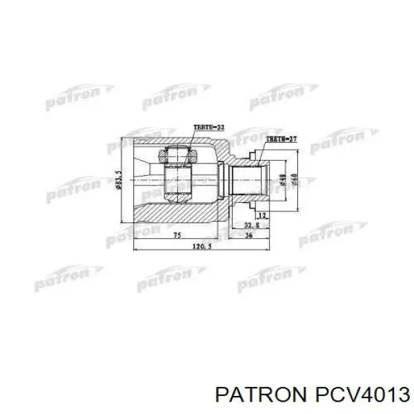 PCV4013 Patron junta homocinética interior delantera izquierda