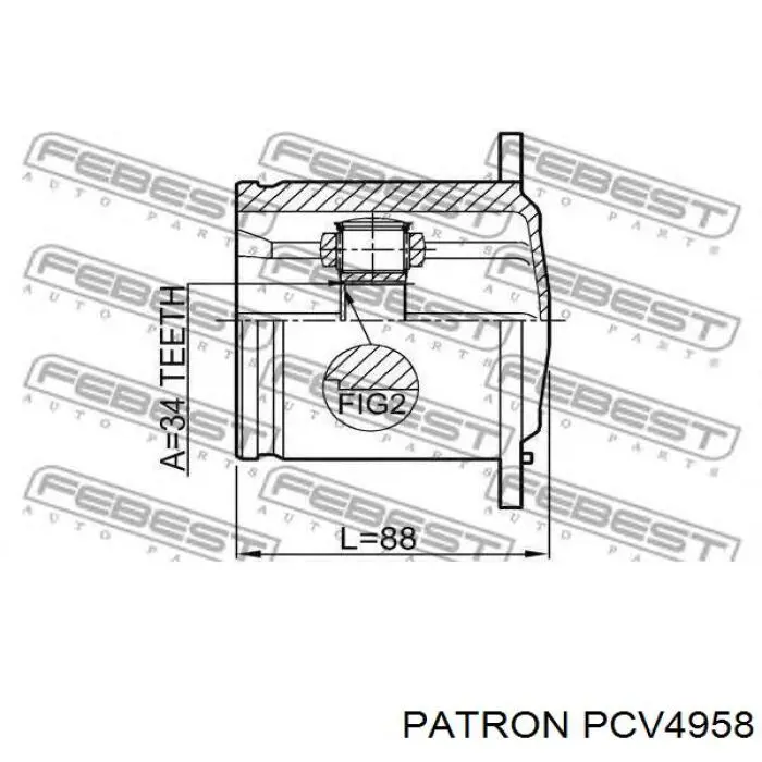 PCV4958 Patron junta homocinética exterior delantera