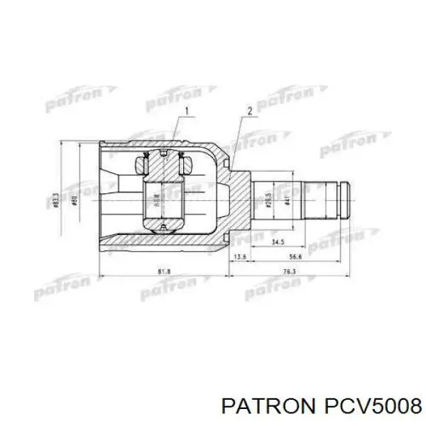 PCV5008 Patron junta homocinética interior delantera