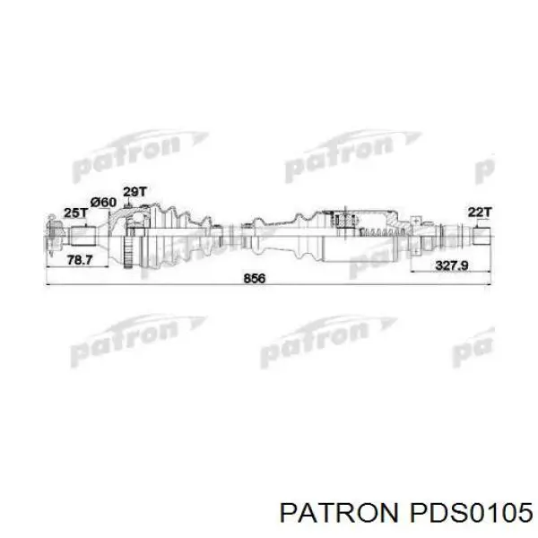 PDS0105 Patron árbol de transmisión delantero derecho