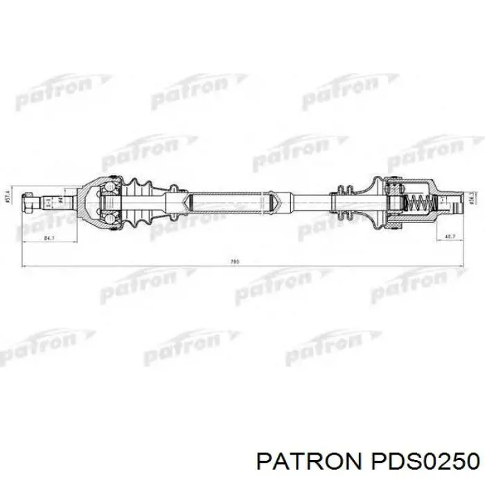 PDS0250 Patron árbol de transmisión delantero izquierdo