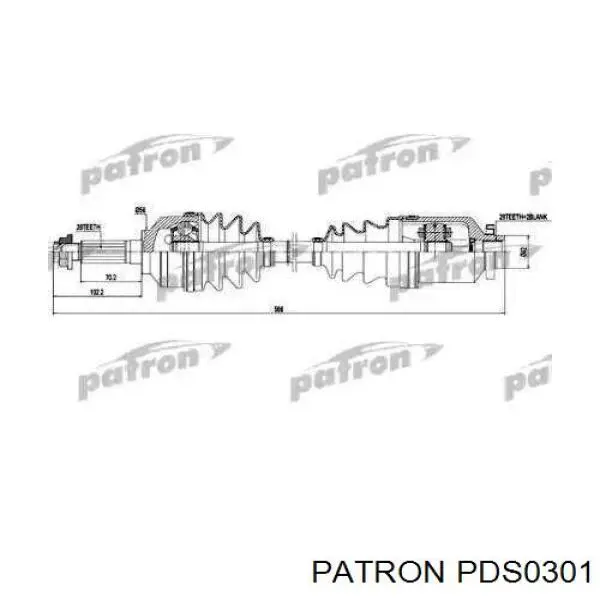 PDS0301 Patron árbol de transmisión delantero derecho