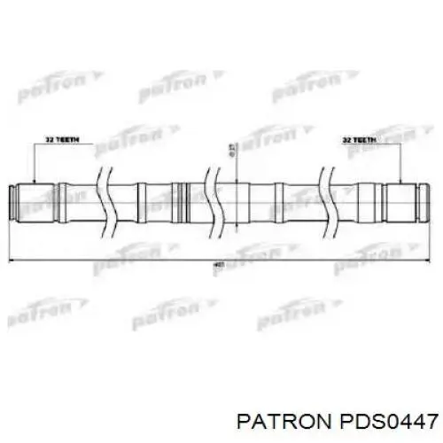 PDS0447 Patron árbol de transmisión delantero izquierdo