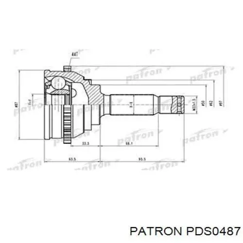 PDS0487 Patron árbol de transmisión delantero derecho