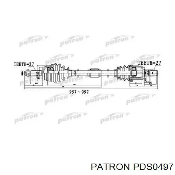 224265 GSP árbol de transmisión delantero derecho