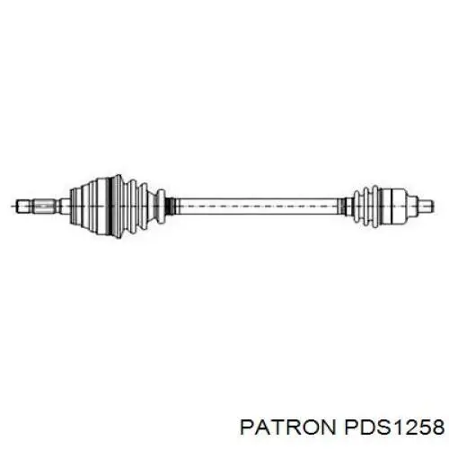 PDS1258 Patron árbol de transmisión delantero derecho