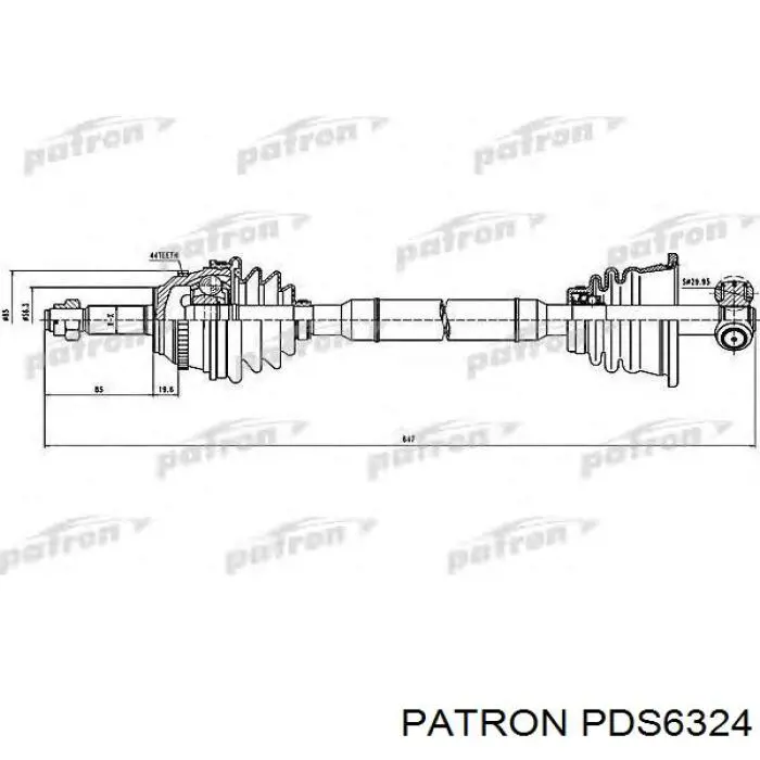 PDS6324 Patron árbol de transmisión delantero