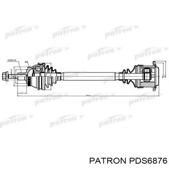 PDS6876 Patron árbol de transmisión delantero izquierdo