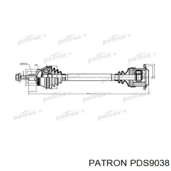 PDS9038 Patron árbol de transmisión delantero derecho